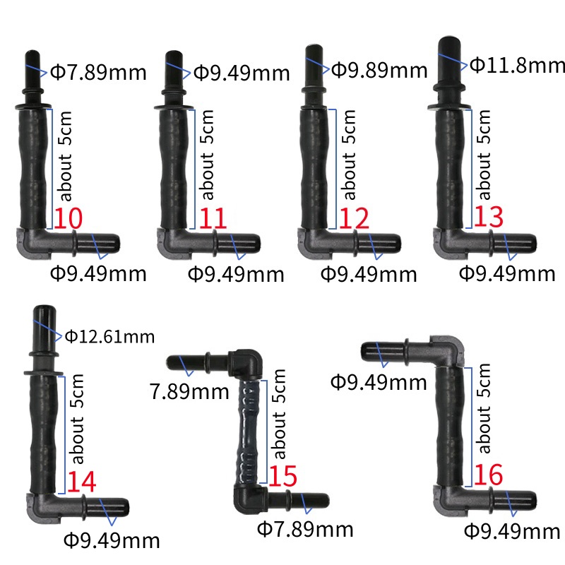 Plastic Pipe Clip - Connettore maschio personalizzato 6.30 7.89 9.49