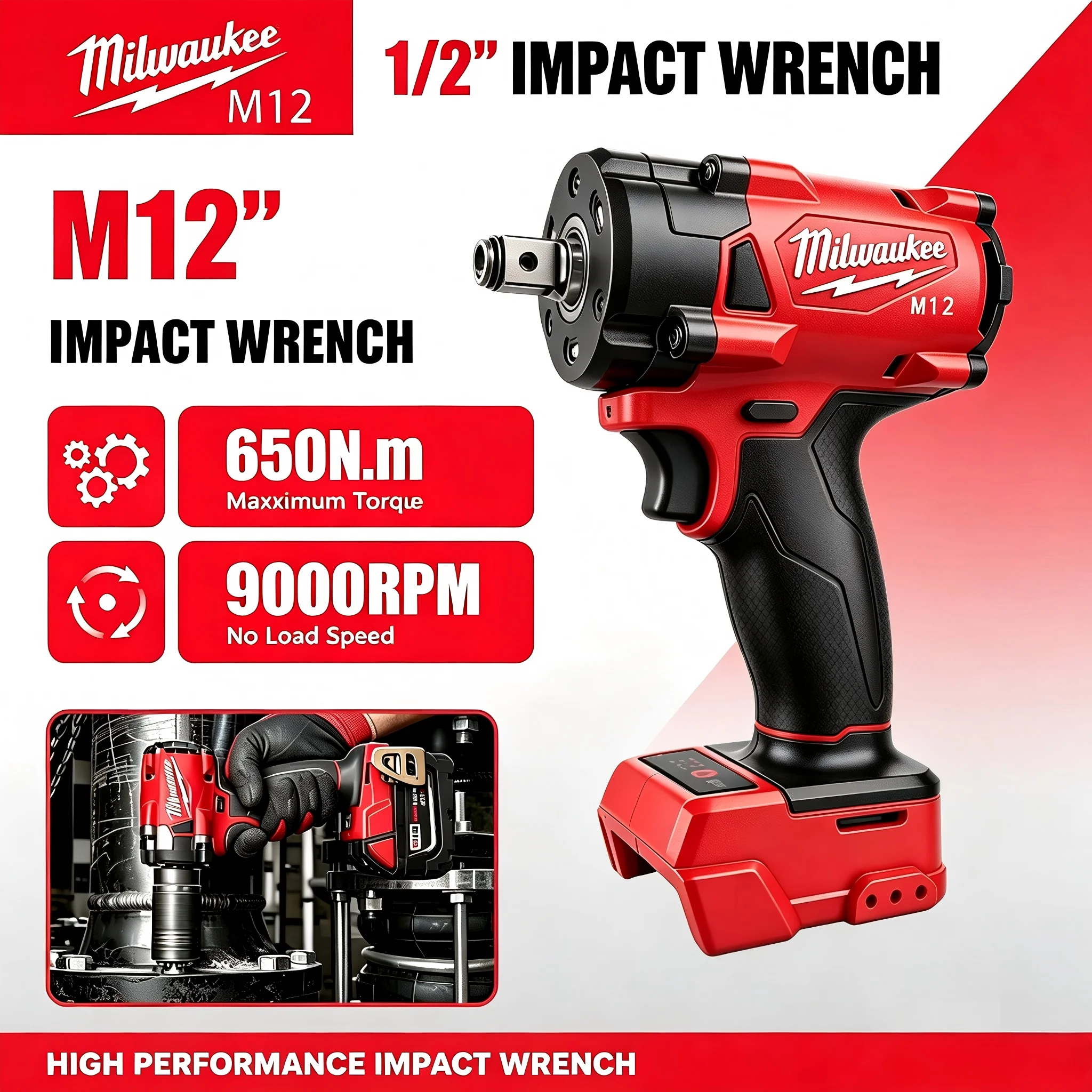 Milwaukee Drill M12 Fuel - Milwaukee M12 1/2' M18 FUEL Avvitatore
