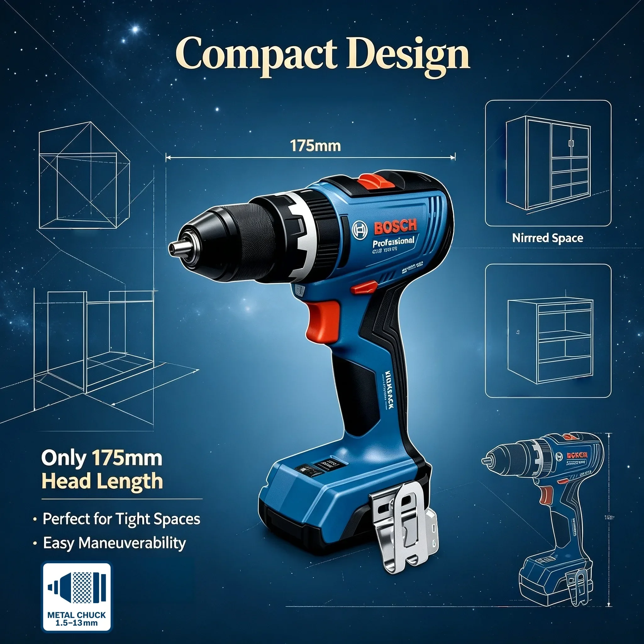 Bosch Drill Gsb 18V - BOSCH GSB 18V-65 Trapano/Avvitatore a Batteria