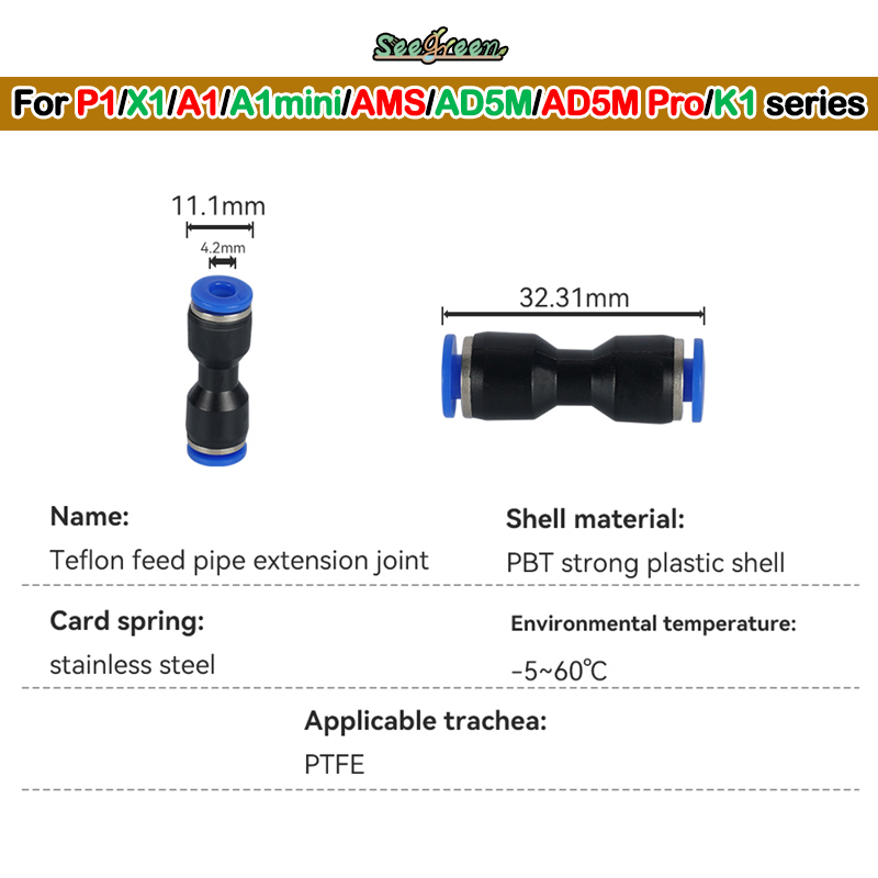 1/2/3pcs Stampante 3D PTFE Rac - Ptfe Tape Thread recensione e prezzo